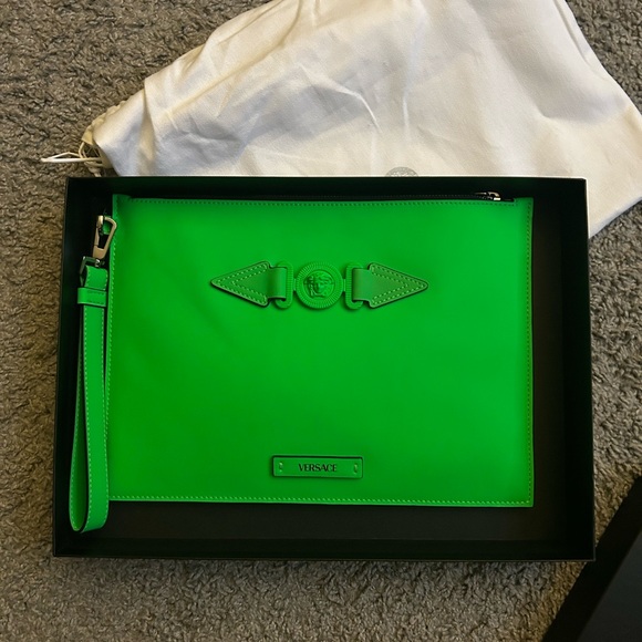Versace Bright Green Wristlet